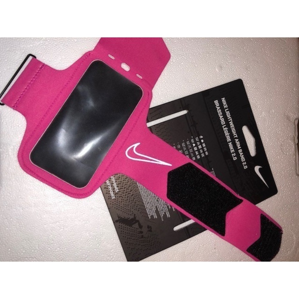 Nike Lightweight Arm Band‎ 2.0 NRN43689OS Vivid Pink/Gray New